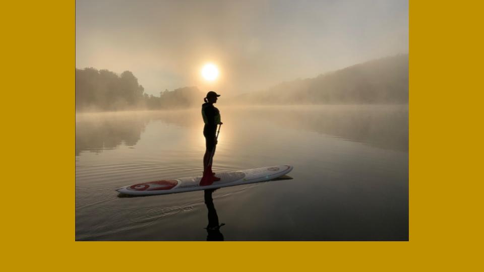 Image for Standup paddle boarding on Leaser Lake to watch the sunrise is exhilarating physically and visually. (Physical)
